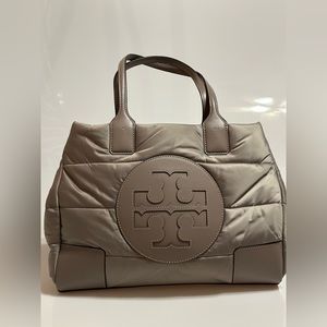 Tory Burch Puffer Tote in Grey Pewter